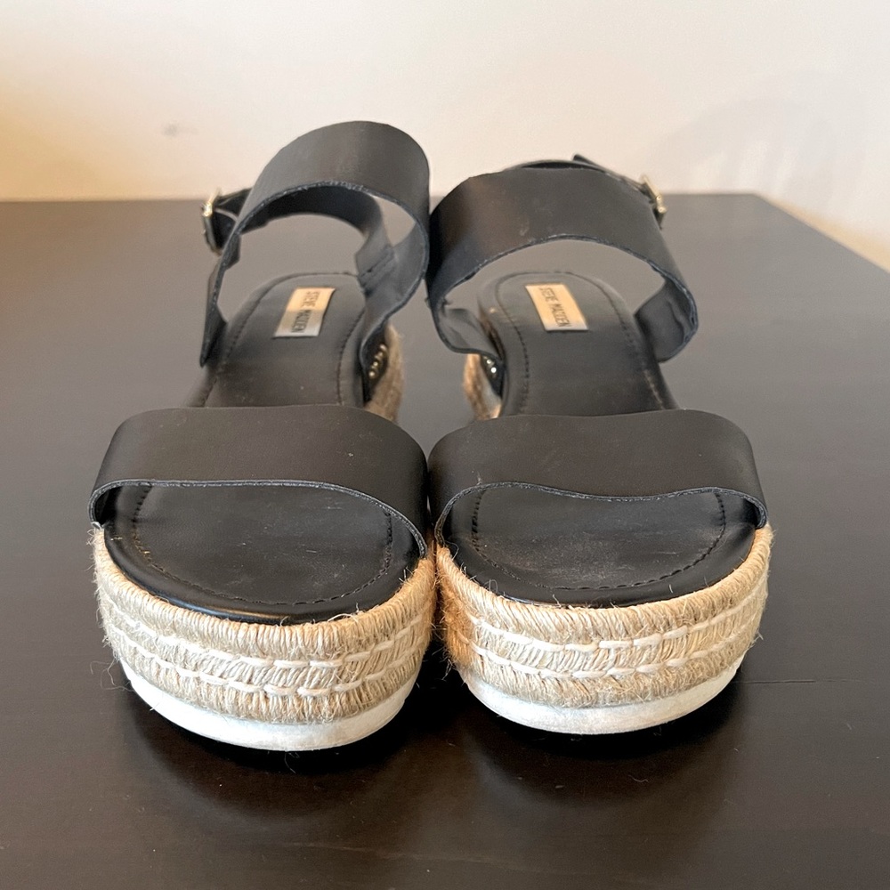 Steve Madden Platform Sandal - Black - 9